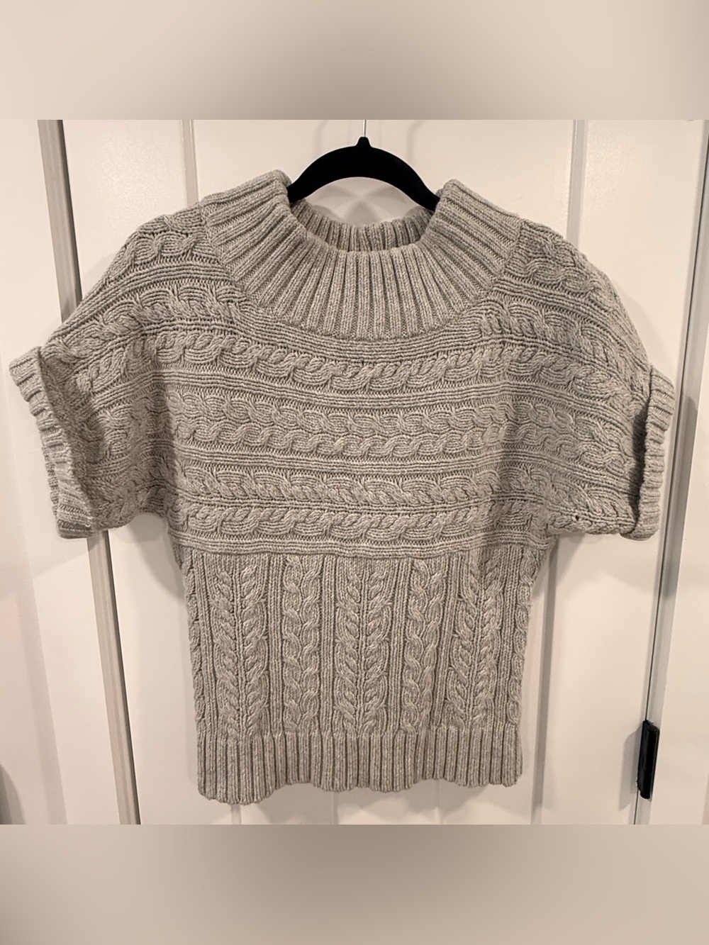 Express Cable Knit Short-Sleeve Sweater
